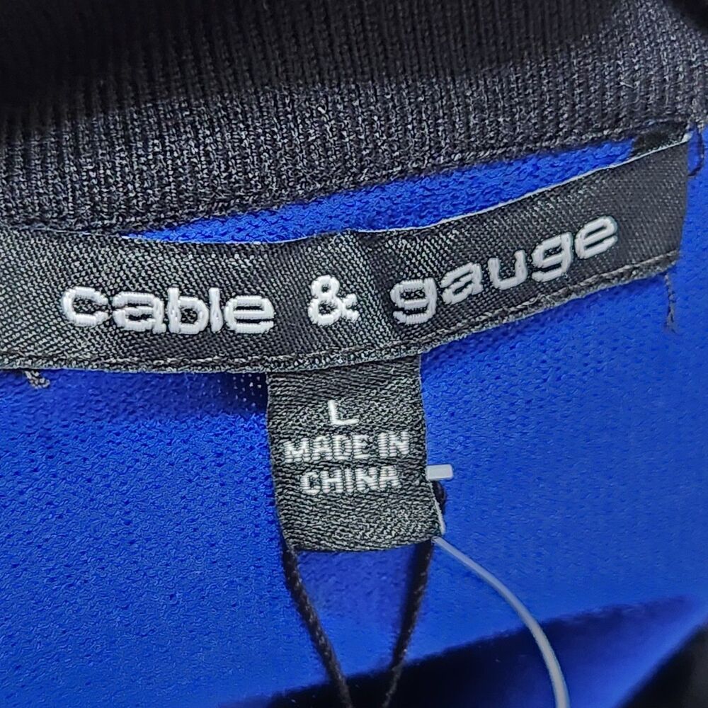 Cable and Gauge Top Sweater Size Large Royal Blue Color - Picture 9 of 13